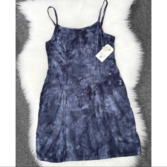 BILLABONG Easy On Me Tie-dye Mini Dress In Charcoal - Picture 8 of 9